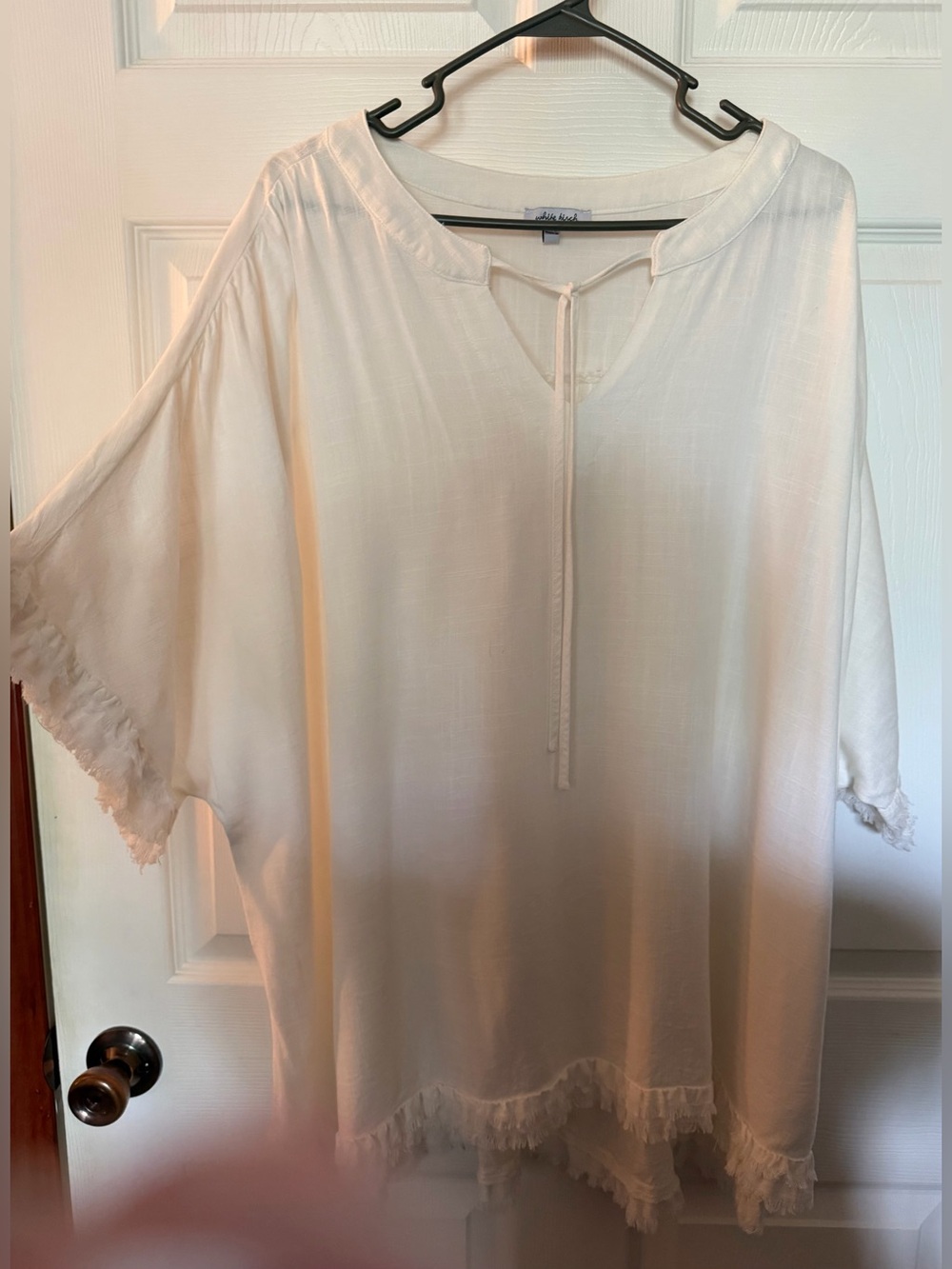 #41 - Never Worn - White Birch - Size 3x - Women's White Fringe Top - Summer